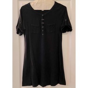 Old Navy Black Snap Up Mini Dress Tunic or Coverup